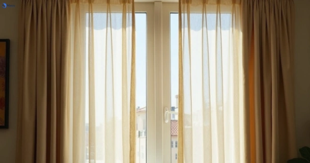 Dusty and dull curtains in redfern-nsw before steam cleaning
